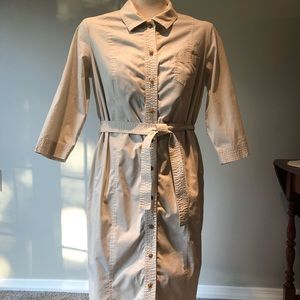 Orvis cream shirtdress